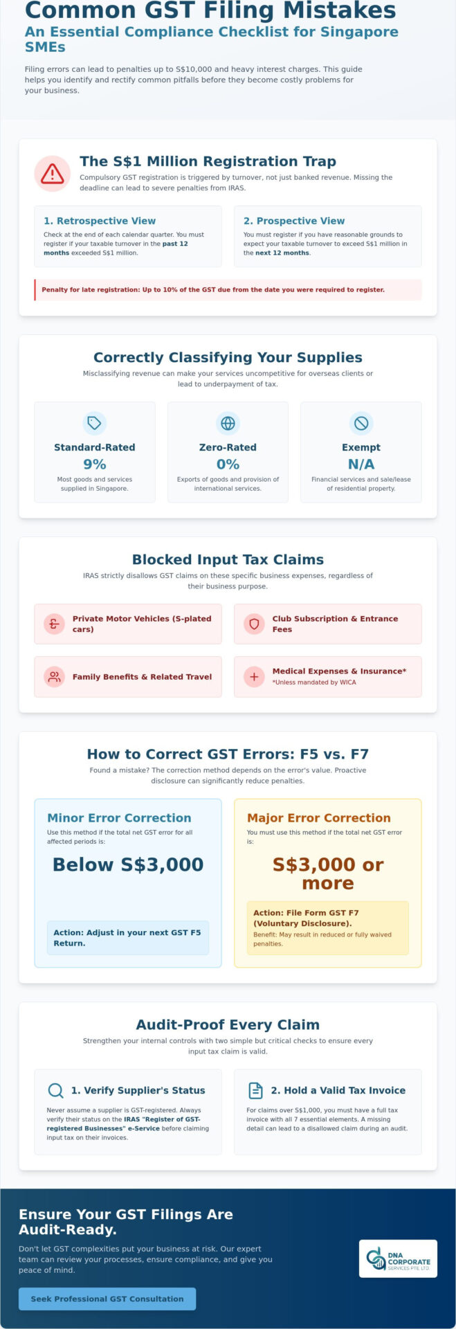 Common GST Filing Mistakes in Singapore: A 2026 Guide to Avoiding IRAS Penalties