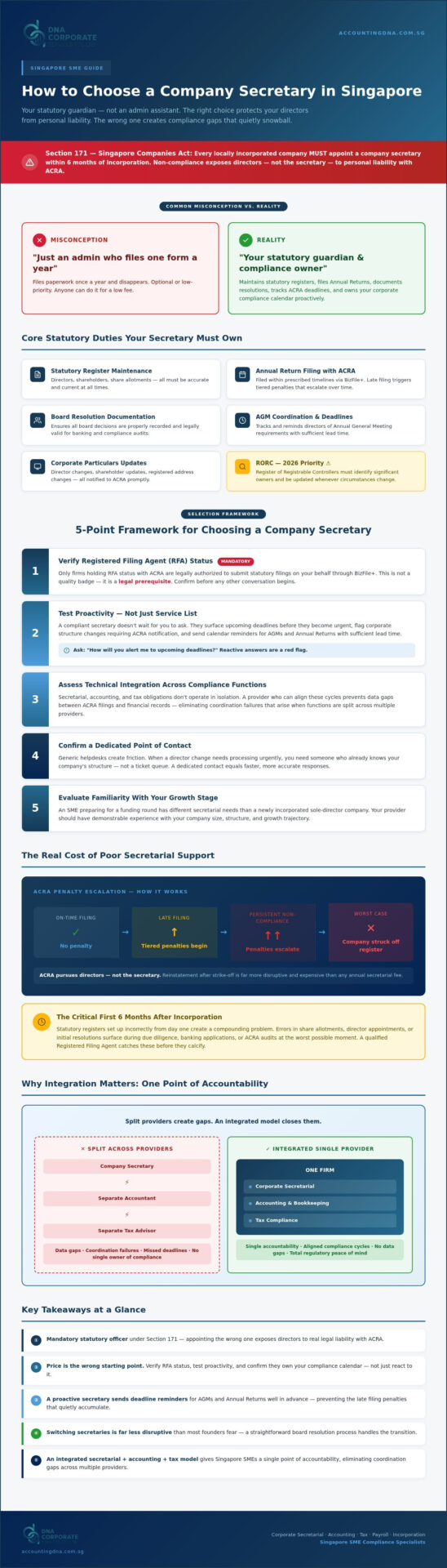 How to Choose a Company Secretary in Singapore: A 2026 SME Guide