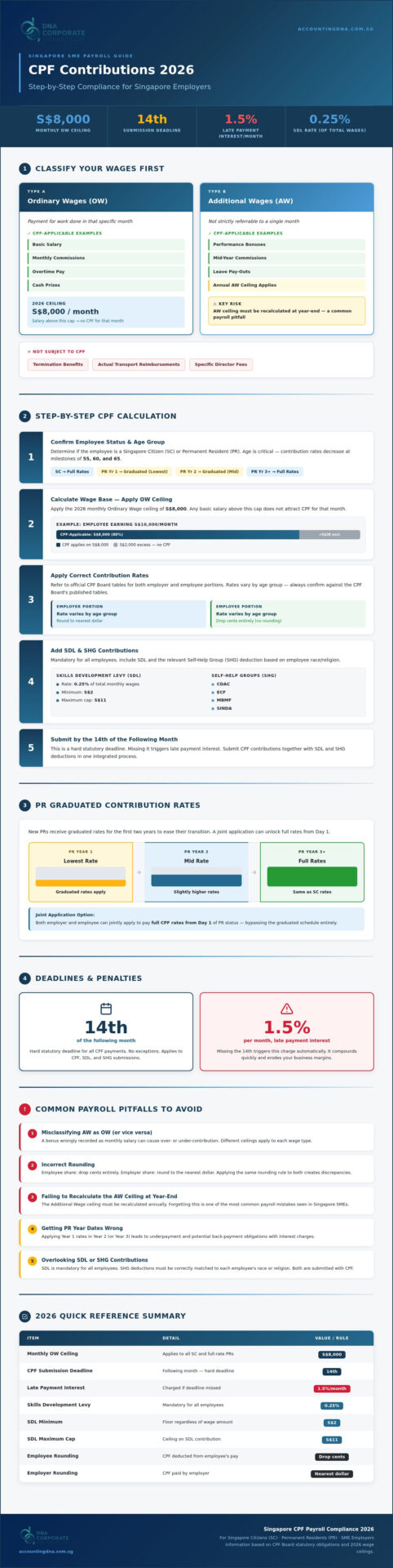 2026 Singapore SME Guide: Calculating CPF Contributions